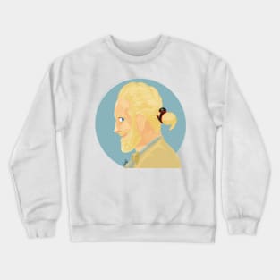 Aziraphale using snake Crowley as a hair tie Crewneck Sweatshirt